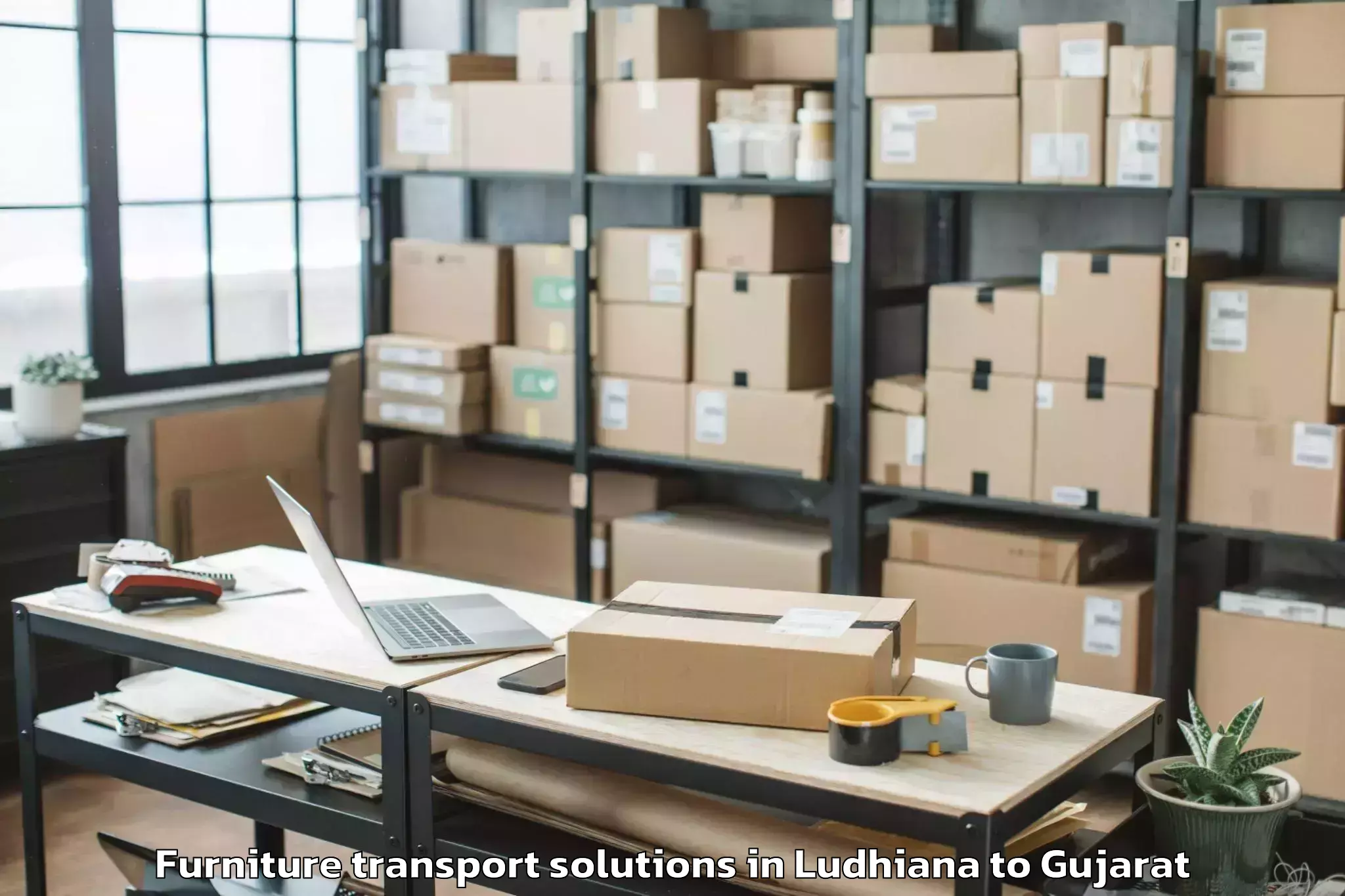 Professional Ludhiana to Dhrangadhra Furniture Transport Solutions